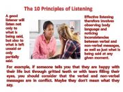 English powerpoint: The 10 Principles of Listening