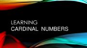 English powerpoint: cardinal number
