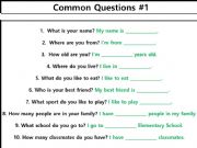 English powerpoint: Conversational Questions #1