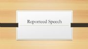 English powerpoint: reported speech