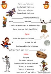 English powerpoint: Halloween part 2  The song