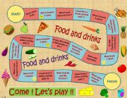 English powerpoint: Food and Drinks Speaking Boardgame