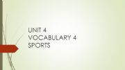English powerpoint: Sports Vocabulary PPT