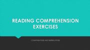 English powerpoint: comparatives and superlatives reading