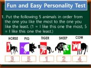 English powerpoint: Fun & Easy Personality Test
