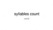 English powerpoint: Syllables counting