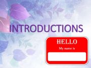 English powerpoint: Introductions