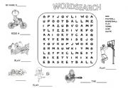 English powerpoint: SPORTS - WORDSEARCH