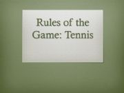 English powerpoint: Sports - Tennis - PART 1