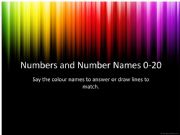 English powerpoint: Numbers and names