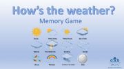 English powerpoint: Hows the Weather - Memory Game