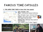 English powerpoint: Famous time capsules