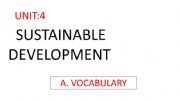 English powerpoint: vocabulary Sustainable Development