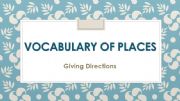 English powerpoint: Vocabulary of places