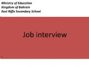 English powerpoint: job interview