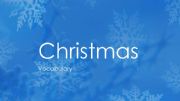 English powerpoint: Christmas Words