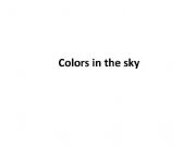 English powerpoint: Colours in the sky