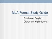 English powerpoint: MLA Format review