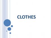 English powerpoint: Clothes