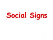 English powerpoint: social signs
