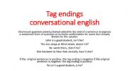 English powerpoint: tag endings 