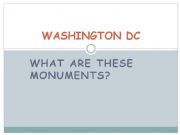 English powerpoint: Washington monuments