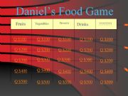 English powerpoint: Food Jeopardy Game