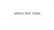 English powerpoint: Simple Past Tense