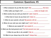 English powerpoint: Conversation Questions #5