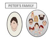 English powerpoint: Peters family, family tree and relationship practice