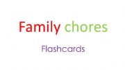 English powerpoint: family chores flashcards 