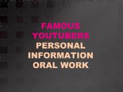 English powerpoint: Famous Youtubers Oral Practice