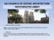 English powerpoint: Westminster Abbey