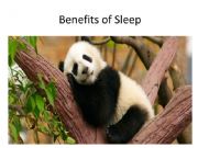 English powerpoint: benefits of sleep