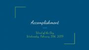 English powerpoint: Word of the Day-Accomplishment