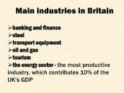 English powerpoint: Main industries in Britain