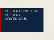 English powerpoint: PRESENT SIMPLE VS. PRESENT CONTINUOUS