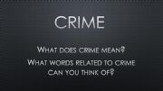 English powerpoint: crime