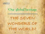 English powerpoint: the new 7 wonders