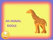 English powerpoint: Animal Riddle