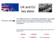 English powerpoint: the UK and the EU key dates