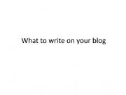 English powerpoint: Writing a Blog