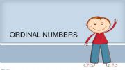 English powerpoint: Ordinal numbers