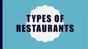 English powerpoint: Types of Restaurants