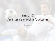 English powerpoint: an interview with a footballer