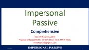 English powerpoint: Impersonal Passive