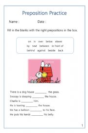 English powerpoint: preposition practice