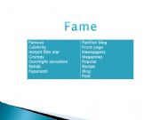 English powerpoint: Fame