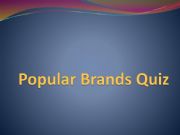 English powerpoint: Popular Brand Quiz
