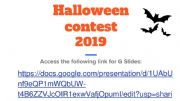 English powerpoint: Halloween contest 2019